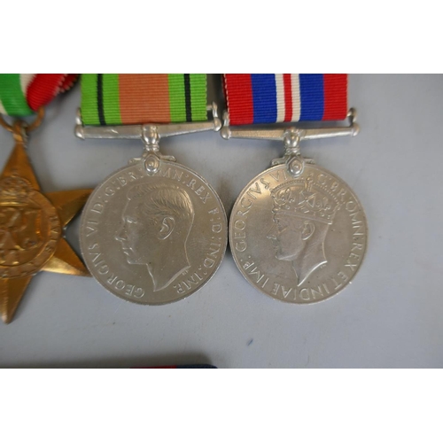 203 - 5 WWII medals together with minature bar