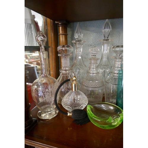 218 - Collection of glass to include decanters