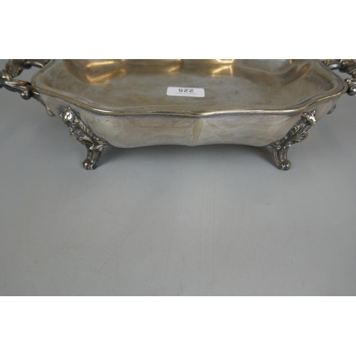 225 - Antique silver plated meat dish