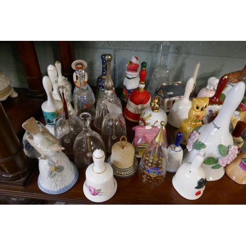 229 - Collection of glass & porcelain bell's