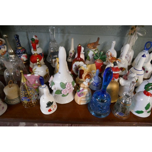 229 - Collection of glass & porcelain bell's