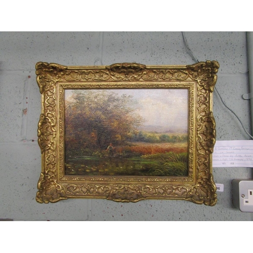 296 - A pair of J B Gummery 19thC oils on canvas - Approx image size: 34cm x 24cm