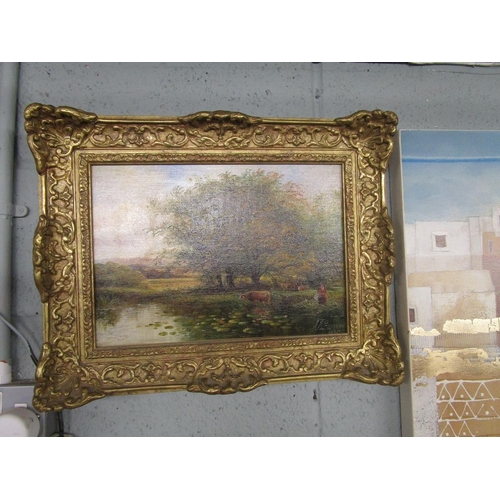 296 - A pair of J B Gummery 19thC oils on canvas - Approx image size: 34cm x 24cm