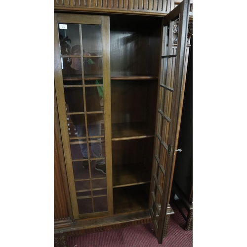 356 - Fine pair of German oak bookcase cabinets – Width: 114cm Depth: 44cm Height: 194cm