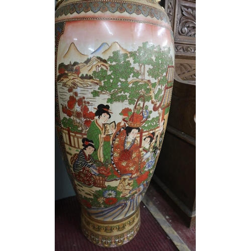 357 - Very large pair of Satsuma floor vases – Height 132cm