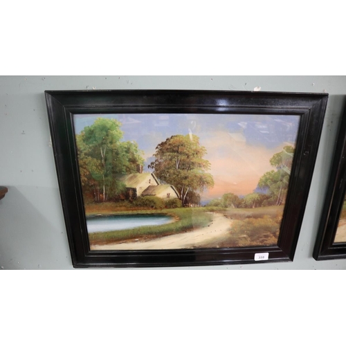 359 - Pair of Victorian oil paintings - Approx image size: 49cm x 34cm