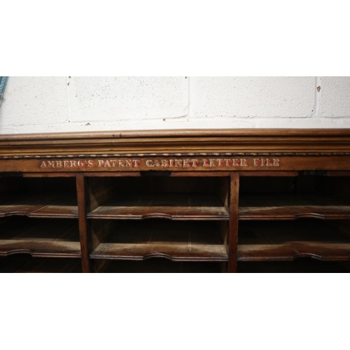 435 - Amberg’s Patent Cabinet Letter File - Approx size W: 114cm D: 35cm H: 79cm