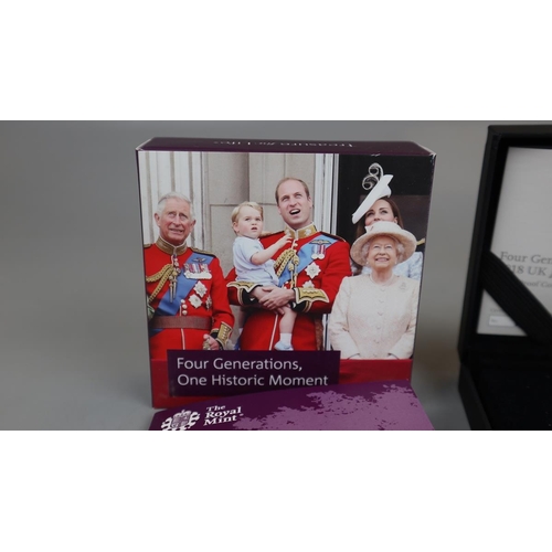 72 - 4 Generations of Royalty (2018) UK £5 silver proof coin