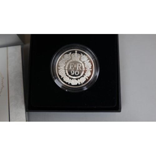 77 - The 90th Birthday of Her Majesty The Queen (2016) UK £5 silver proof coin