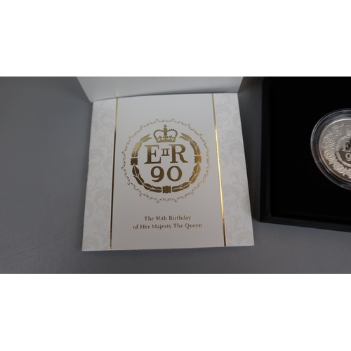 77 - The 90th Birthday of Her Majesty The Queen (2016) UK £5 silver proof coin