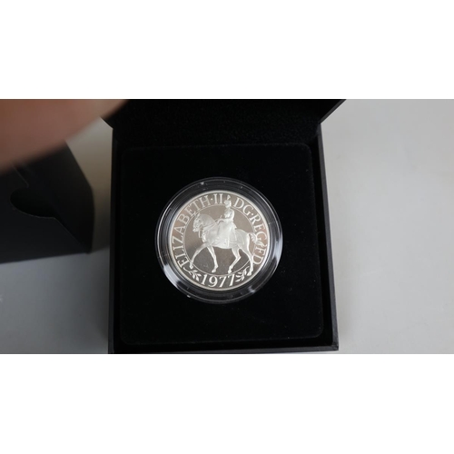 78 - The Silver Jubilee of Her Majesty The Queen (1977) UK £5 silver proof coin