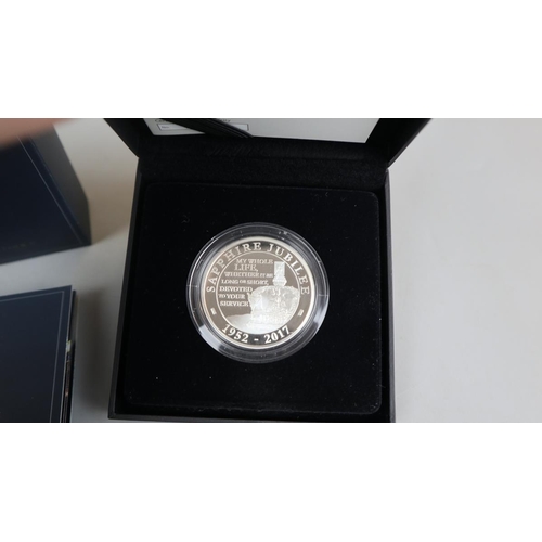 79 - The Sapphire Jubilee of Her Majesty The Queen (2017) UK £5 silver proof coin