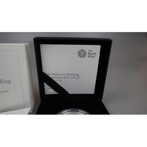 81 - The Platinum Wedding Anniversary (2017) UK £5 silver proof coin