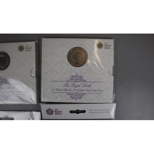 82 - 2 coins the Royal Birth of Princess Charlotte 2015 £5 brilliant & uncirculated together with Set... 