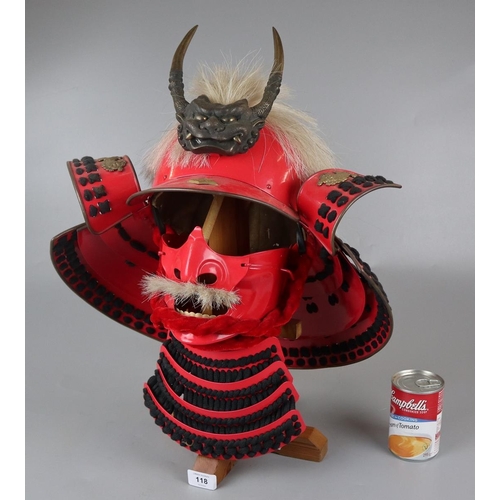 118 - Japanese Samurai Takeda shingin cabuto (helmet) and manpo (mask)