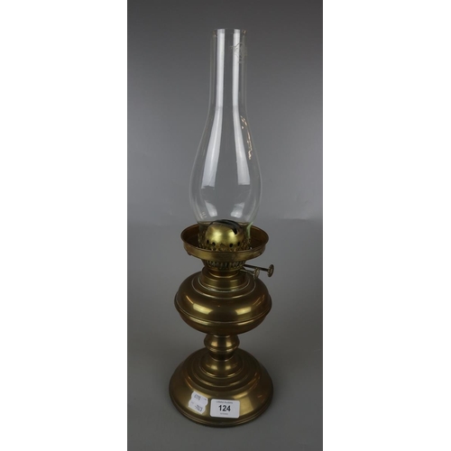 124 - Brass oil lamp