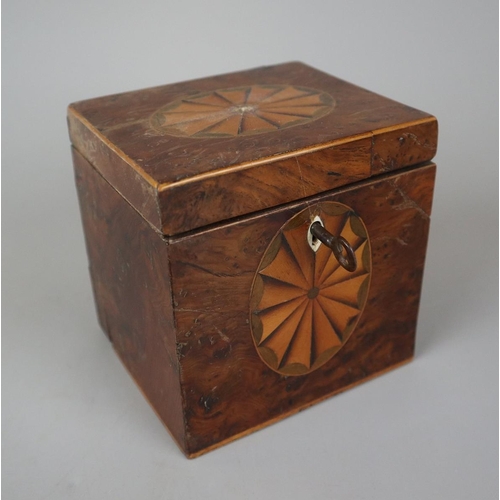 126 - Small inlaid tea caddy