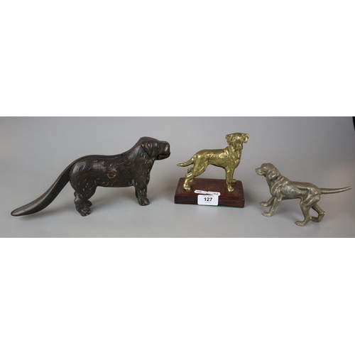 127 - 2 dog figures and nutcracker