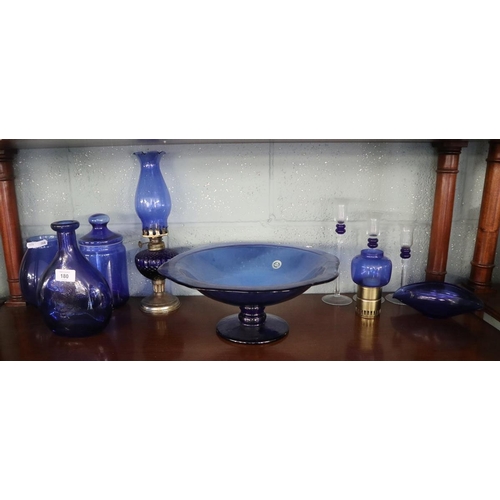 180 - Collection of cobalt blue glass