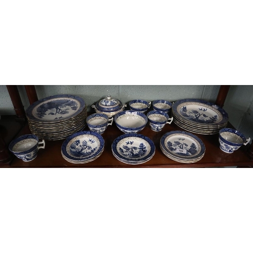 185 - Collection of Booths Old Willow pattern