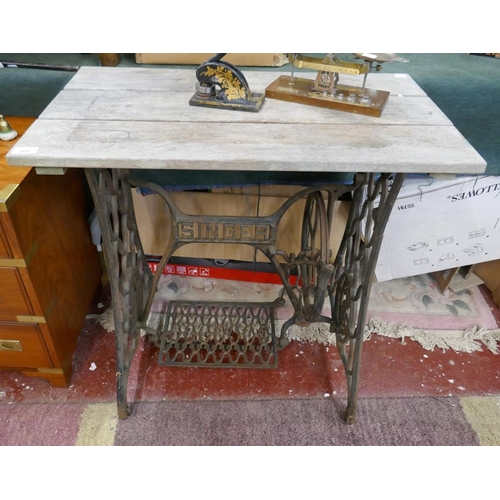 203 - Singer sewing machine base converted to table