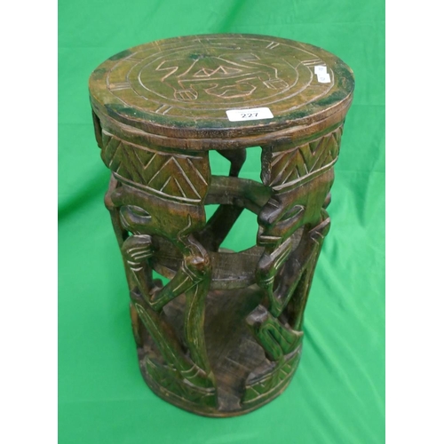 227 - Carved tribal table