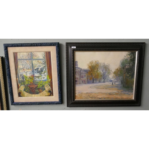 242 - 2 oils - Impressionist scenes