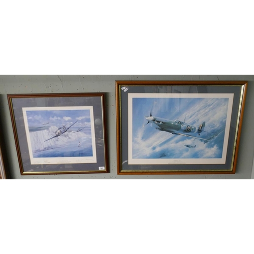 243 - 2 signed military aircraft prints