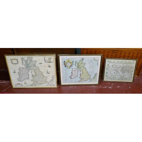 251 - Old maps framed