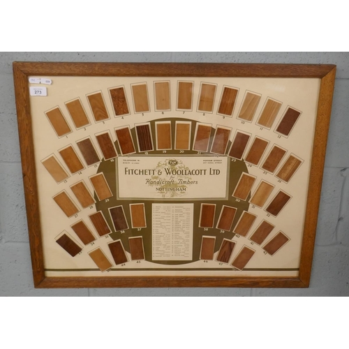 273 - Wood index diorama by Fitchett and Woollacott Ltd - Approx image size: 69cm x 54cm