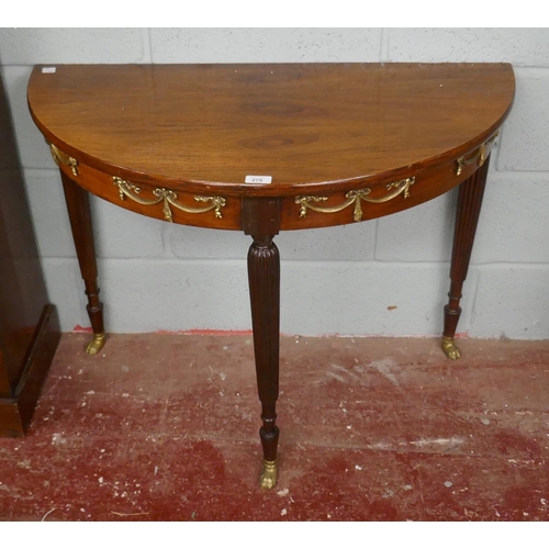 275 - French demi-lune table