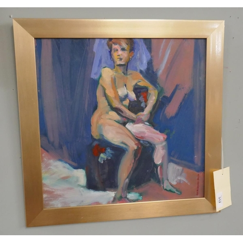 312 - Nude study by Chris Skilton Smith - Approx image size: 39cm x 39cm