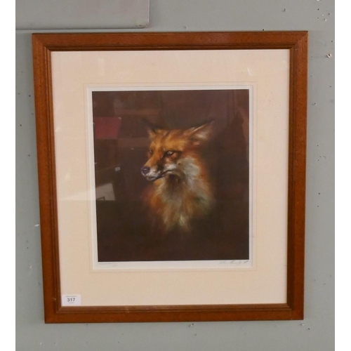 317 - L/E study of a fox by Victoria Macdermott