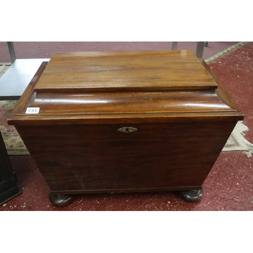 322 - Antique mahogany sarcophagus cellarette