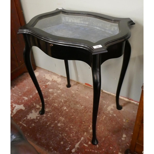 350 - Ebonised bijouterie table - Size approx: W: 66cm D: 45cm H: 74cm