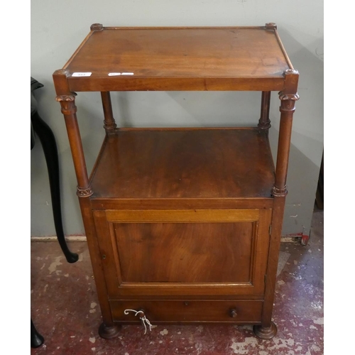 353 - Mahogany Victorian side cabinet with cupboard and drawer