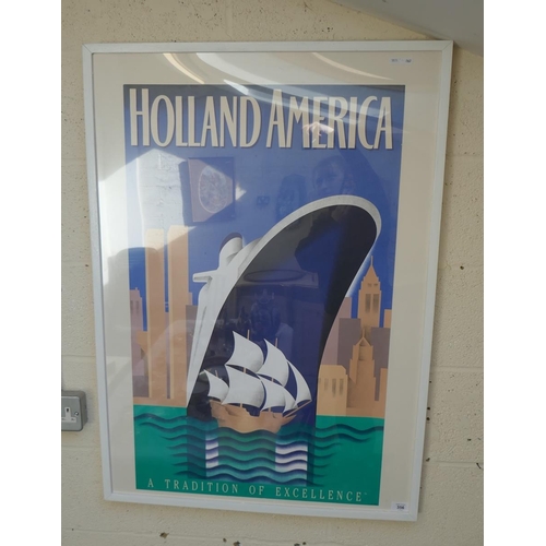 356 - Framed Holland America poster