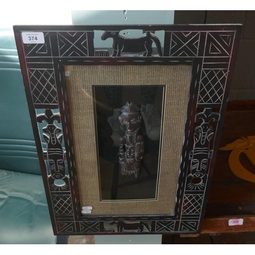 374 - Framed African icon