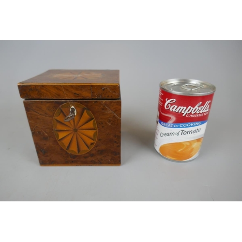 126 - Small inlaid tea caddy