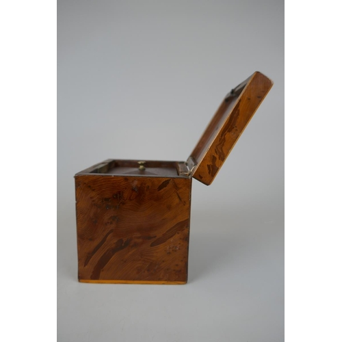 126 - Small inlaid tea caddy