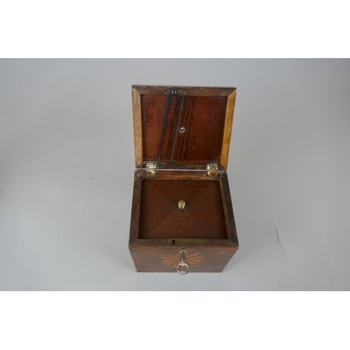 126 - Small inlaid tea caddy