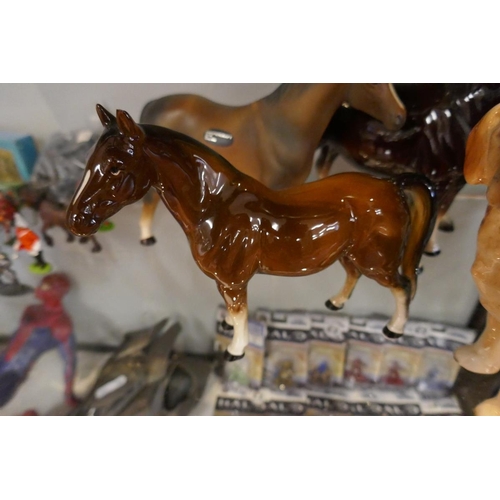 153 - Collection of ceramic horse figures etc