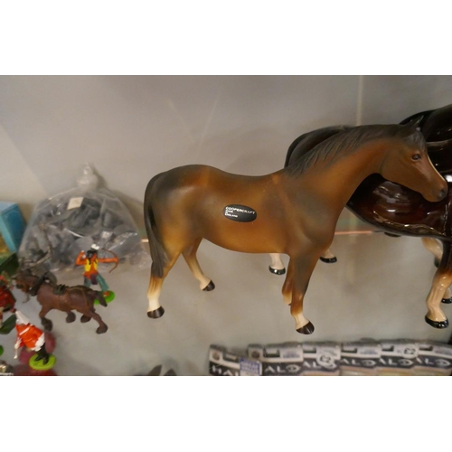 153 - Collection of ceramic horse figures etc