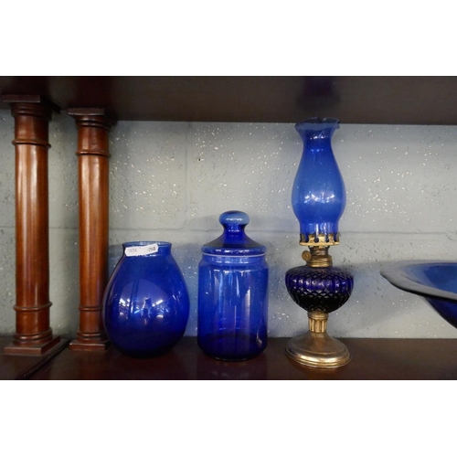 180 - Collection of cobalt blue glass