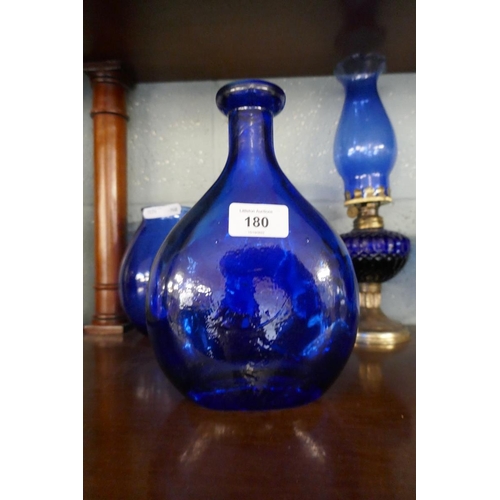 180 - Collection of cobalt blue glass