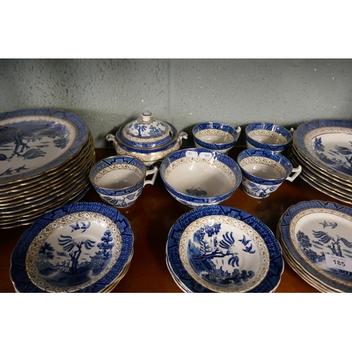 185 - Collection of Booths Old Willow pattern