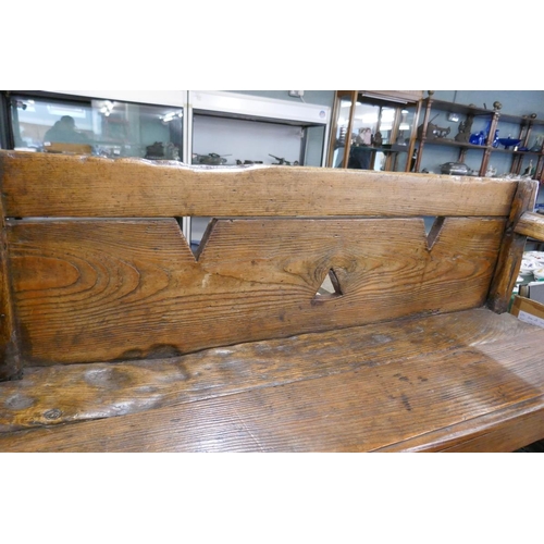 196 - Early elm child's bench - Approx. length 120cm