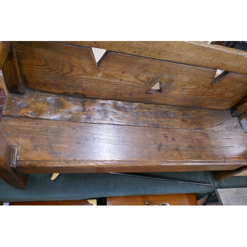 196 - Early elm child's bench - Approx. length 120cm