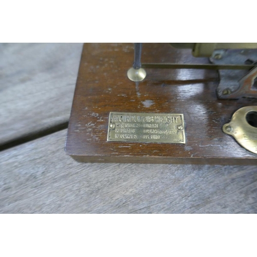 204 - Set of antique Eastman Kodak studio balance scales together with one-off Oyez antique embossing mach... 