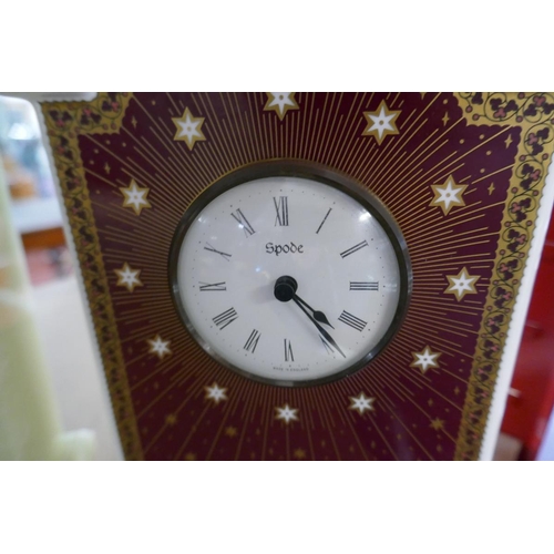 216 - 2 mantle clocks by Rapport and Spode